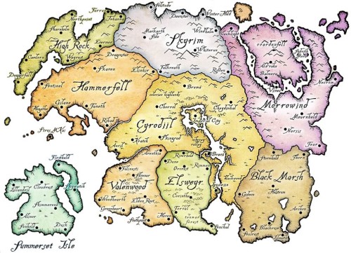 Official map of Tamriel
